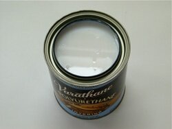 Water based finish is white in the can